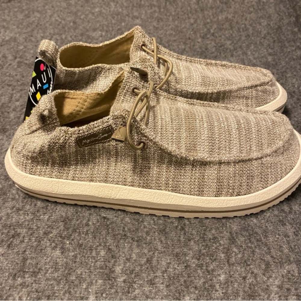 Maui And Son Loafer Shoes Mens Size 7 Beach Khaki Slip On Casual Lightweight New
